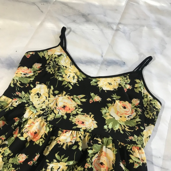 Kimchi Blue Coco Loco Black & Yellow Floral Romper - Picture 3 of 8